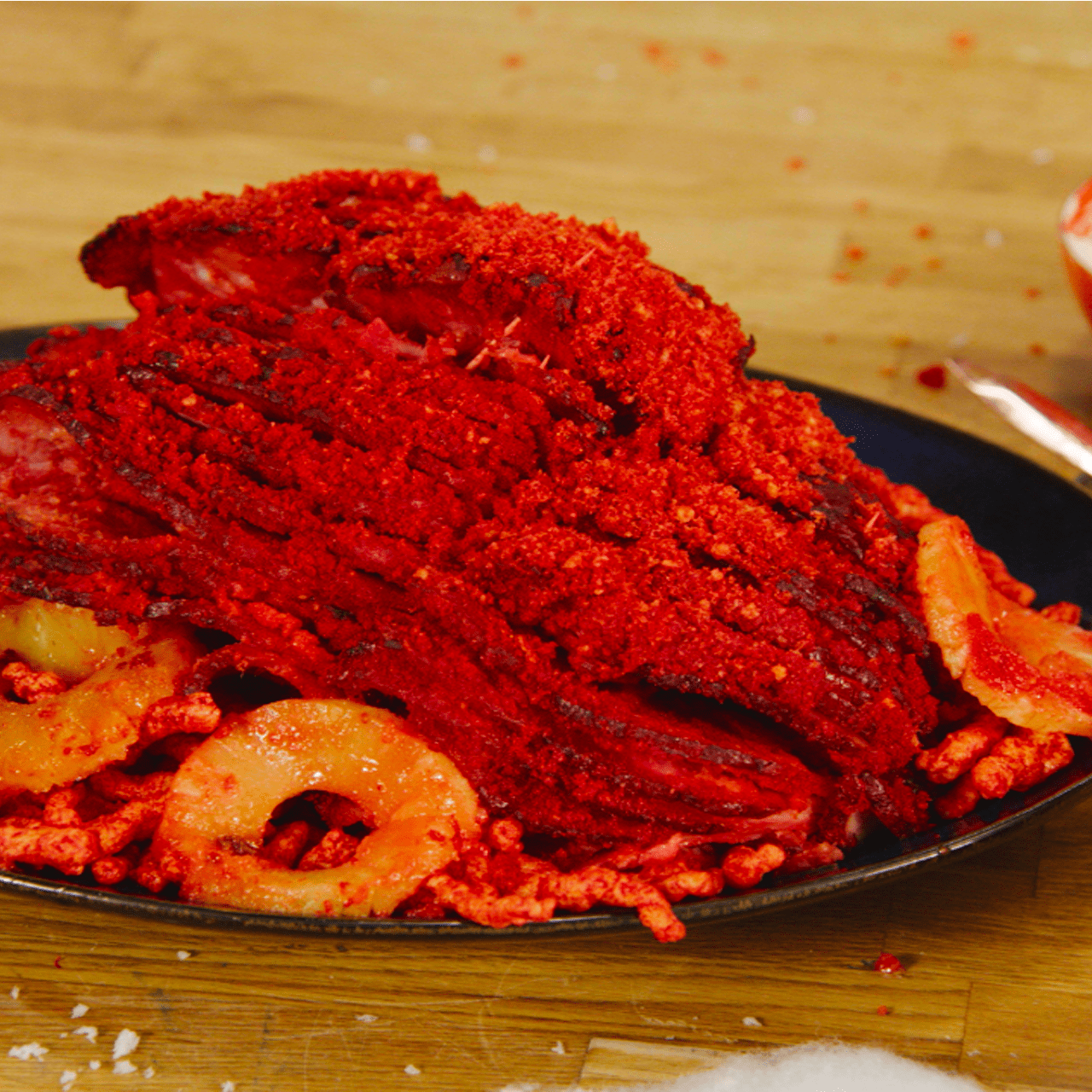 Jamón Glaseado con Miel y  CHEETOS® FLAMIN' HOT®