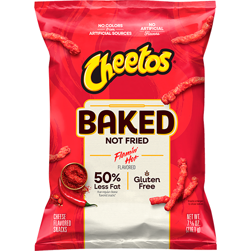 Product: CHEETOS® Baked Crunchy FLAMIN’ HOT® Cheese Flavored Snacks