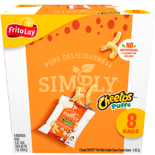 SIMPLY CHEETOS® Puffs White Cheddar Cheese Flavored Snacks